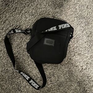 PINK Victoria's Secret Black Messenger Bag